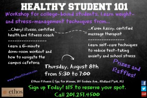 healthy student workshop flyer